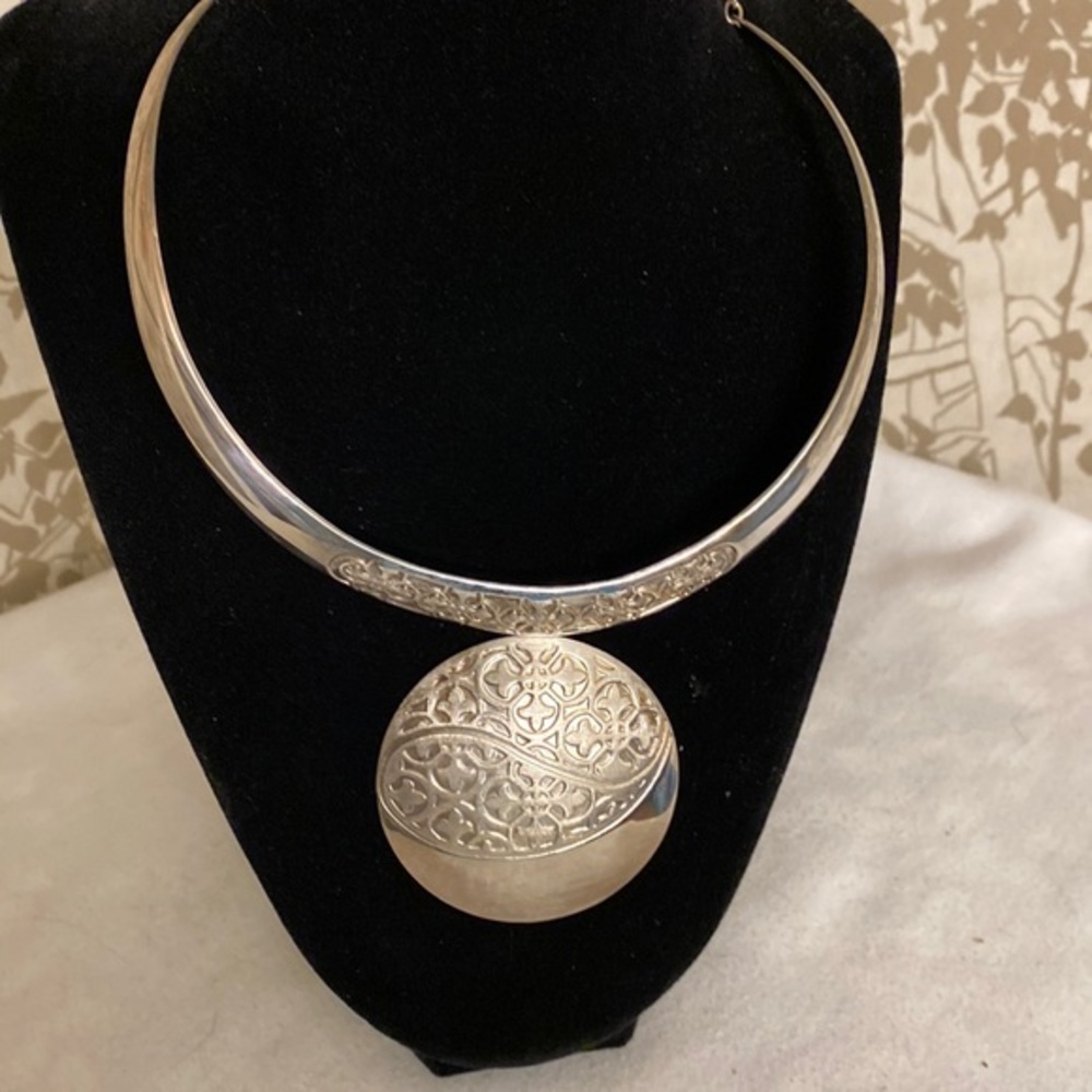 Sterling Silver necklace with pendant  attached  New No Tags